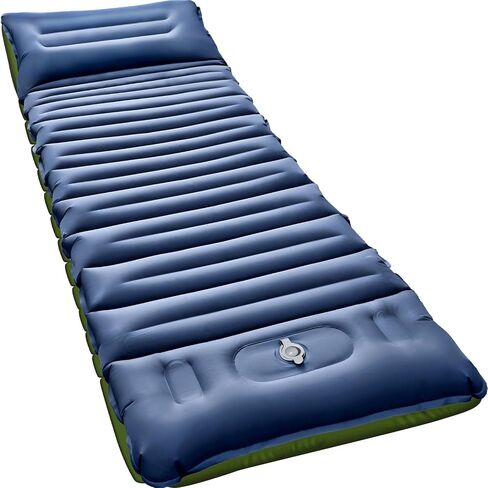 Myxslop Camping Sleeping Pad, Thick 5 Inch Camping Mat with Pillow Built-in Foot Pump Ultralight Inflatable Sleeping Pads for Camping, Backpacking, Hiking, Tent in Saudi Arabia