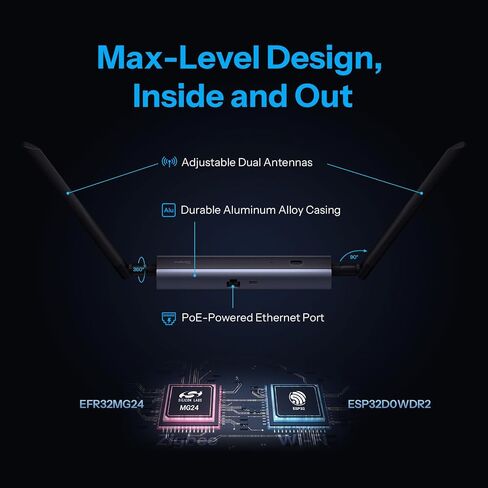SONOFF Zigbee/Thread PoE Dongle Max | Dongle-M | Support Ethernet, Wi-Fi and USB, Zigbee Gateway with EFR32MG24&ESP32D0; Zigbee Stick for Home Assistant or Zigbee2MQTT in Saudi Arabia