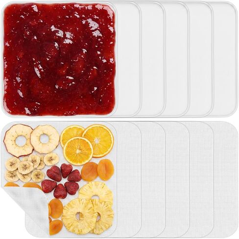 12Pcs Silicone Dehydrator Sheets 11x11 inch Non-Stick Dehydrator Tray Liner in Saudi Arabia
