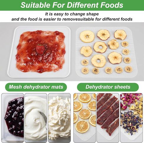 12Pcs Silicone Dehydrator Sheets 11x11 inch Non-Stick Dehydrator Tray Liner in Saudi Arabia