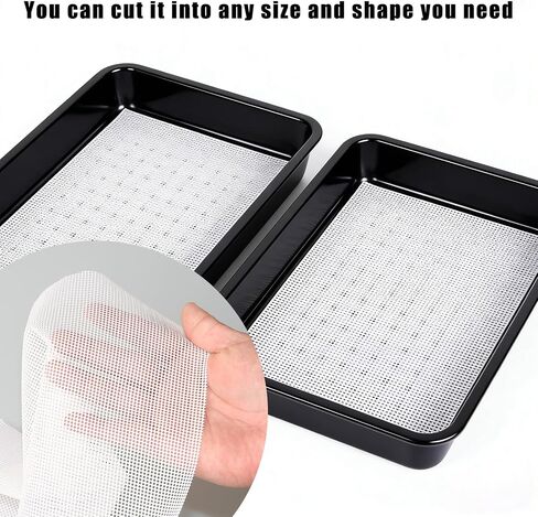 5 Pack Silicone Dehydrator Sheets 21.6 x 13.7 Inch, Reusable Non-Stick Food Dehydrator Mats, Steamer Mesh Baking Liner for Fruit Vegetable Meat Dryer – Dishwasher Safe & Cut to Size in Saudi Arabia