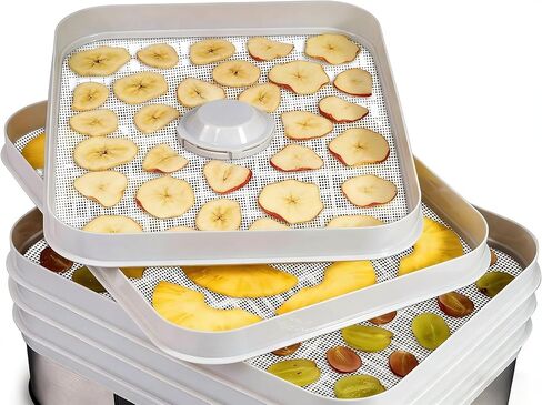 5 Pack Silicone Dehydrator Sheets 21.6 x 13.7 Inch, Reusable Non-Stick Food Dehydrator Mats, Steamer Mesh Baking Liner for Fruit Vegetable Meat Dryer – Dishwasher Safe & Cut to Size in Saudi Arabia