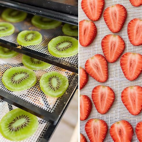 5 Pack Silicone Dehydrator Sheets 21.6 x 13.7 Inch, Reusable Non-Stick Food Dehydrator Mats, Steamer Mesh Baking Liner for Fruit Vegetable Meat Dryer – Dishwasher Safe & Cut to Size in Saudi Arabia