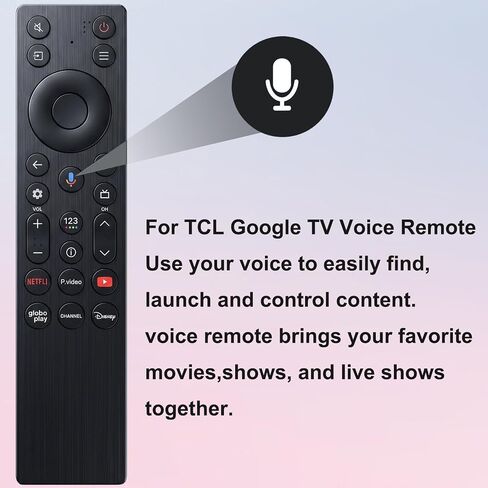 New Voice Remote Control for TCL TV Remote,for TCL Google TV Remote | Compatible with TCL QM5K/QM6k/QM7K LED QLED HDR QD-Mini 4K Google Smart TVs in Kuwait