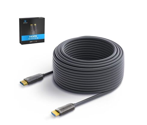 4K HDMI Cable 100 ft，Fiber Optic HDMI Cord (HDMI2.0b, 18Gbps, 4K 60Hz 4:4:4 RGB, 1080p), Ultra High Speed Uni-Directional Active Slim Cord, Compatible with PC Laptop PS3 PS4 Projector HDTV in Saudi Arabia