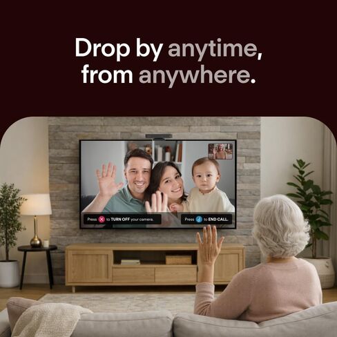 JubileeTV Remote Care System for Seniors — Stay Connected Through Their TV | Control TV Remotely from Your Phone | Video Calls, Reminders & Monitoring | Simple Setup + Voice Remote in Kuwait