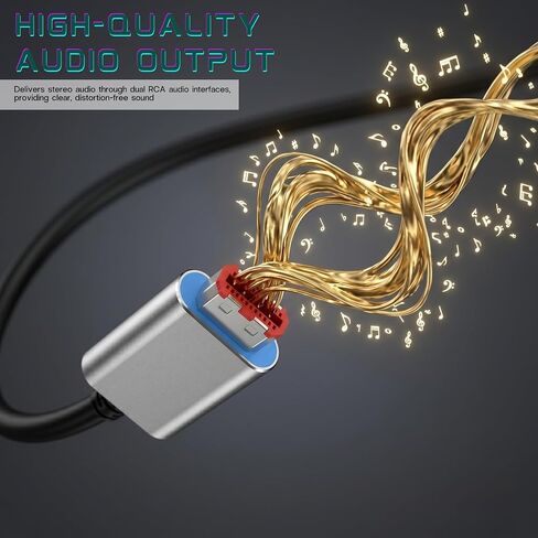 NGC Component Cable Adapter, Video Game Adapter, Component AV Cable for NGC Console, Supports Video and Audio, 3RCA and 2RCA, Plug & Play in Saudi Arabia