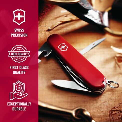 Victorinox Spartan Swiss Army Knife, 12 Functions, Swiss Made Pocket Knife with Corkscrew, Can Opener and Screwdriver - Red | corkscrew can opener multitool original Officer's knife in Kuwait