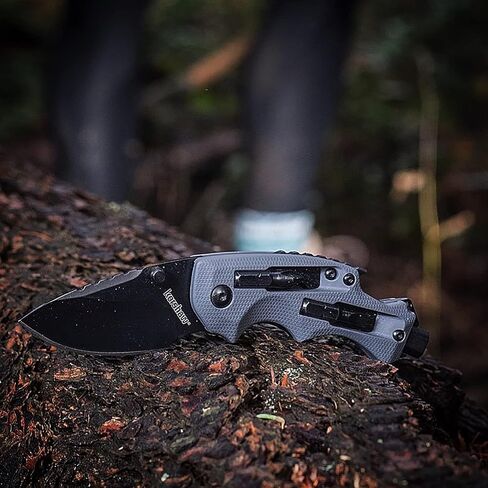Kershaw Shuffle DIY Compact Multifunction Pocket Knife (8720), 2.4 Inch 8Cr13MoV Steel Blade with Black Oxide Coating, Every Day Utility Knife with Carbon Strength and High Tech Function, 3.5 oz.,Gray in Saudi Arabia