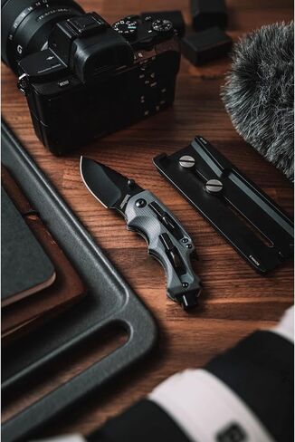 Kershaw Shuffle DIY Compact Multifunction Pocket Knife (8720), 2.4 Inch 8Cr13MoV Steel Blade with Black Oxide Coating, Every Day Utility Knife with Carbon Strength and High Tech Function, 3.5 oz.,Gray in Saudi Arabia