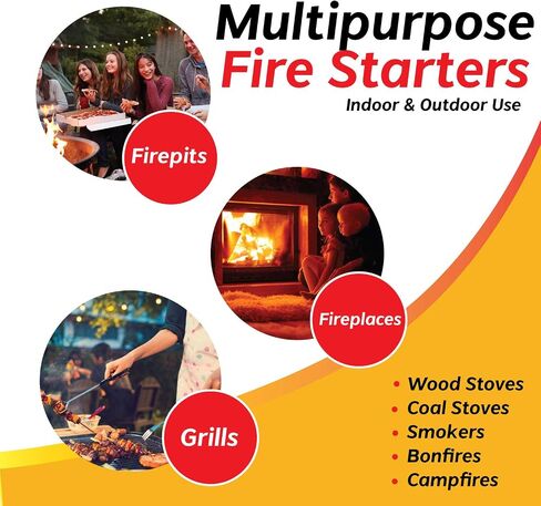Bangerz Sunz Fire Starter Squares 160 Large Pack. Natural Fire Starters for Campfires, Camping Fire Starter Cubes, Grill, Charcoal Starter Cubes, BBQ Fire Starter, Grill Fire Starter Squares in Saudi Arabia