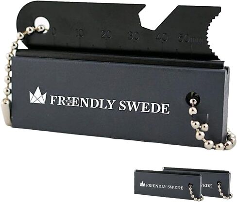 The Friendly Swede Ferro Rod Fire Starter, 15,000+ Strike Flint and Steel | All-Weather Survival Tool for Camping, Hiking, Bushcraft and Emergency, XL Ferrocerium Rod Survival Tool with Cylinder Case in Saudi Arabia