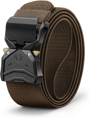 BULLIANT Men Stretch Tactical Web Belt MultiPack 1.5"-Adjustable Fit | Smooth Sliding | Adjustable for Precise Fit | Tailored Size | Rugged Nylon for Heavy Duty, Exercise,Hunting in Kuwait