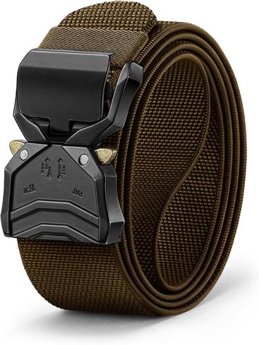 BULLIANT Men Stretch Tactical Web Belt MultiPack 1.5"-Adjustable Fit | Smooth Sliding | Adjustable for Precise Fit | Tailored Size | Rugged Nylon for Heavy Duty, Exercise,Hunting in Kuwait