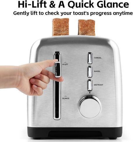 4 Slice Toaster, CUSIMAX Long Slot Toaster for Sourdough, Stainless Steel | High-Lift Quick Glance, Bagel, Defrost & Cancel, 9 Browning Levels, Extra-Long Slots Fit Artisan Bread & Thick Texas Toast in Saudi Arabia