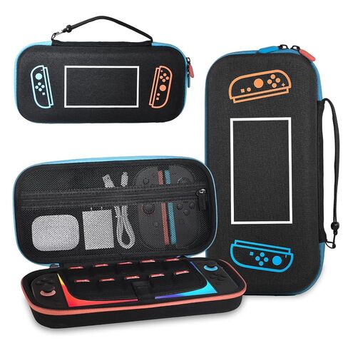 MONGERY Carrying Case for Nintendo Switch 2 (2025), Hard Shell Travel Storage with Soft Interior, Fits Console, Charger & Accessories, 10 Game Card Slots, Portable Protective Case - Black in Kuwait
