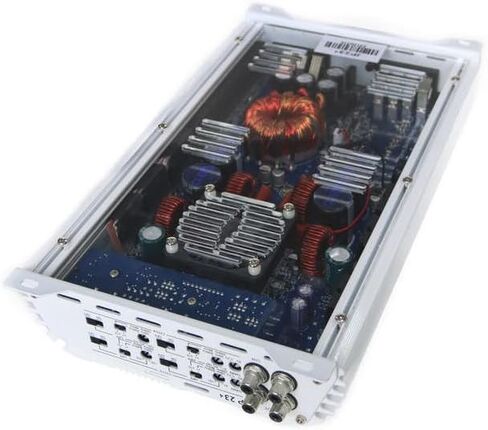 DOWN4SOUND JP234 White Gloss | 2000W 4-Channel Class D Car Audio Amplifier, 234W x 4 @ 14.4V - 4 ohms, 334W x 4 @ 14.4V - 2 ohms, Multi-Speaker System in Saudi Arabia