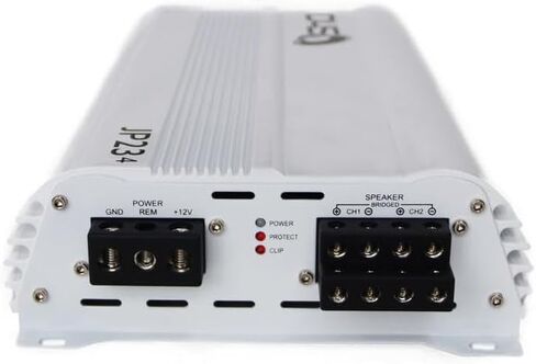 DOWN4SOUND JP234 White Gloss | 2000W 4-Channel Class D Car Audio Amplifier, 234W x 4 @ 14.4V - 4 ohms, 334W x 4 @ 14.4V - 2 ohms, Multi-Speaker System in Saudi Arabia