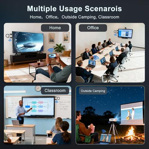 Wireless HDMI Display Adapter, 4K Decoding 1080P@60Hz Screen Mirroring Cable, Plug and Play No WiFi/App/Bluetooth, 5G Dual Band AirPlay Miracast Dongle for iPhone Android PC to TV Projector Monitor in Saudi Arabia