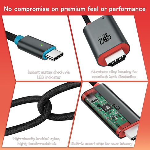 for Switch 2 Dock HDMI Adapter, 4K@60Hz TV Output, PD 100W USB-C Fast Charging, Type-C to HDMI Cable Compatible with Switch 2/OLED/Steam Deck/ROG Ally/Laptops/Phones in Saudi Arabia