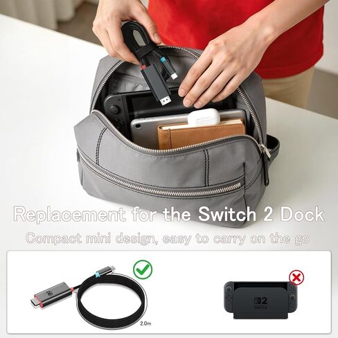 for Switch 2 Dock HDMI Adapter, 4K@60Hz TV Output, PD 100W USB-C Fast Charging, Type-C to HDMI Cable Compatible with Switch 2/OLED/Steam Deck/ROG Ally/Laptops/Phones in Saudi Arabia