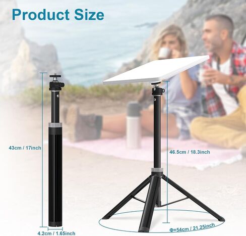 Portable Starlink Mini Tripod Stand Adapter for All Starlink Mini Models | 360° Adjustable Mini Ball Head,Aluminum Alloy Foldable Tripod Mount,Ultra-Light Anti-Slip Feet Holder for Camping,RV,Travel in Saudi Arabia