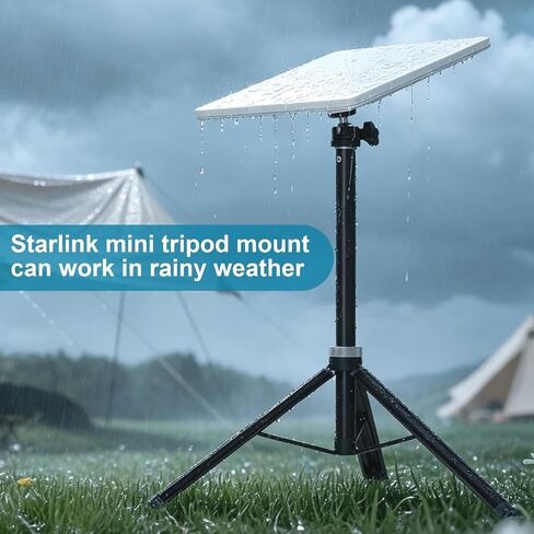 Portable Starlink Mini Tripod Stand Adapter for All Starlink Mini Models | 360° Adjustable Mini Ball Head,Aluminum Alloy Foldable Tripod Mount,Ultra-Light Anti-Slip Feet Holder for Camping,RV,Travel in Saudi Arabia