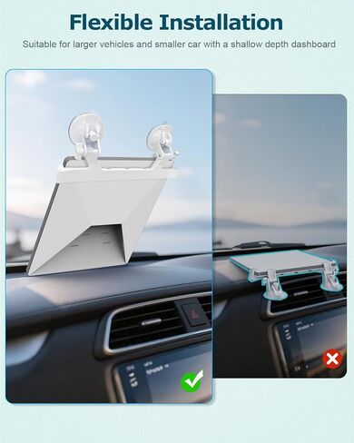 حامل ستارلينك ميني للسيارة للنافذة، حامل أكواب شفط عالي التحمل باللون الأبيض | Starlink Mini Sunroof Suction Cup Mount، مجموعة تركيب ملحقات Star Link الصغيرة، تصميم سريع التحرير، للسيارة، فتحة السقف، RVs in Kuwait