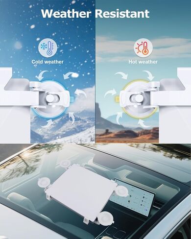 حامل ستارلينك ميني للسيارة للنافذة، حامل أكواب شفط عالي التحمل باللون الأبيض | Starlink Mini Sunroof Suction Cup Mount، مجموعة تركيب ملحقات Star Link الصغيرة، تصميم سريع التحرير، للسيارة، فتحة السقف، RVs in Kuwait