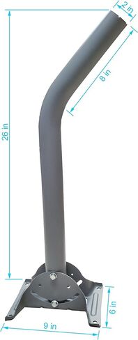 SatelliteSale Universal J Pipe Antenna Mast 2″ Outdoor with Monopoles for Mounting Satellite Dish HDTV in Saudi Arabia