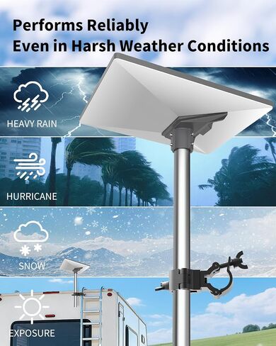 Starlink Mini Mount, Aluminum Pole Mount for Starlink Mini Standard Dish | Horizontal/Vertical Mounting | Adjustable Angles | For 0.78-2.16IN Diameter Poles | For RV, Camper, Yacht, Roof Rack Etc in Kuwait