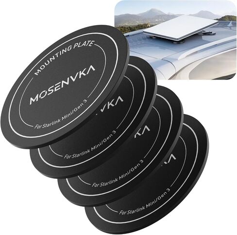 4PCS Adhesive Metal Plates Discs for Starlink Mini/Gen 3 Magnetic Mount | for Satellite Dish Magnetic Mount Base, Starlink Mounting Accessory for Car, Truck, SUV, RV, Fiberglass & Aluminum Roofs in Saudi Arabia