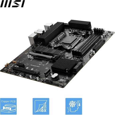 اللوحة الأم MSI PRO B650-S WiFi V1، ATX - تدعم معالجات سلسلة AMD Ryzen 9000/8000 / 7000، AM5 - DDR5 Memory Boost 6000+MHz/OC، 2 x PCIe 4.0 x16، 2 x M.2 Gen4، Wi-Fi 6E in Kuwait