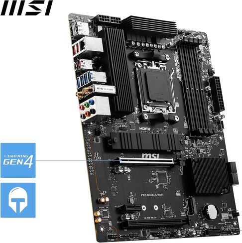 اللوحة الأم MSI PRO B650-S WiFi V1، ATX - تدعم معالجات سلسلة AMD Ryzen 9000/8000 / 7000، AM5 - DDR5 Memory Boost 6000+MHz/OC، 2 x PCIe 4.0 x16، 2 x M.2 Gen4، Wi-Fi 6E in Kuwait