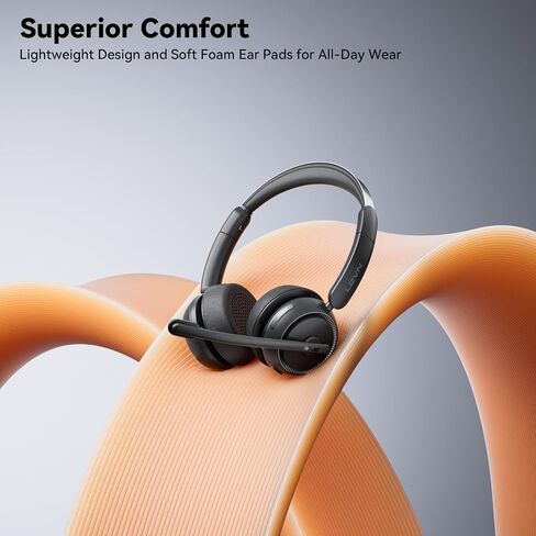 Wireless Headset with Mic for Work, Bluetooth Headset with Microphone AI Noise Cancelling & Mute Button, Wireless Headphones with Mic for Work/Home/Office/Call Center/PC/Laptop/Computer/Teams/Zoom in Saudi Arabia