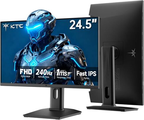 KTC 27 Inch Gaming Monitor 200Hz, 2K 1440P Monitor 210Hz, Fast IPS, H27T6 | 1ms QHD Computer Monitors w/ Speakers, 131% sRGB, Adaptive Sync, Tilt Swivel Pivot Height Adjustment, HDMI DisplayPort, White in Kuwait