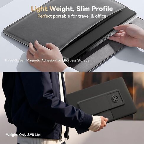 Laptop Screen Extender 15.6" Detachable Portable Monitor for Windows | Triple Screen Laptop Monitor Extender for 13-17.3" MacBook (excl. M1 M2 M3) FHD IPS Plug&Play for Travel Business Watch Party in Saudi Arabia