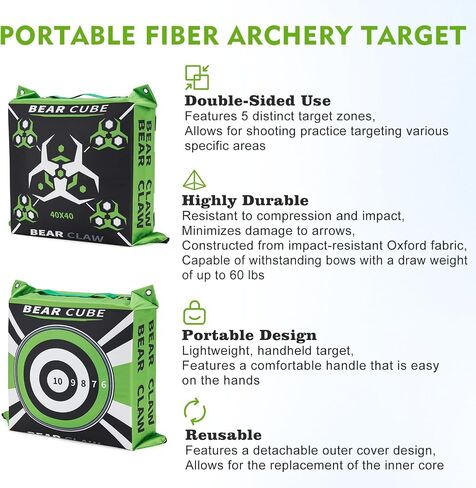 Outdoor Portable Archery Bag Target with 2 Sides and 4 for 30 Pound Bows Adult Field Point Archery Bag Target in Saudi Arabia