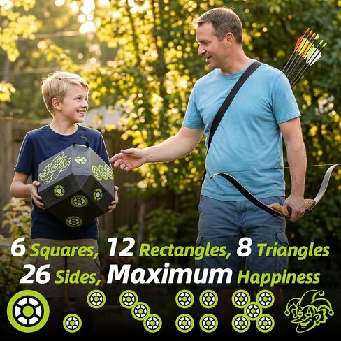 Dice Archery Target, All-Side Foam Archery Target Block, Outdoor Portable Arrow Target with Carry Handle, Cube Shooting Target for Compound Bows&Recurve Bows Hunting Practice in Saudi Arabia