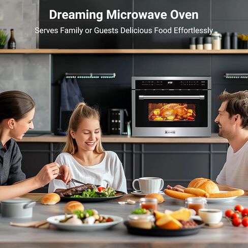 AAOBOSI 24 Inch Built-in Microwave Convection Oven,1.6Cu.Ft Air Fryer Combo | 1000W,Sensor Cooking & Auto Menu,11-level Power More Than 12 Cooking Modes, Drop Down Door, Stainless Steel in Saudi Arabia