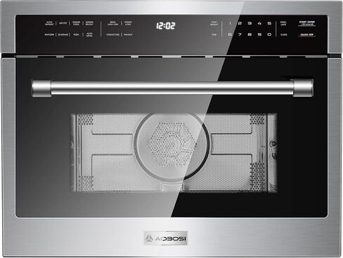 AAOBOSI 24 Inch Built-in Microwave Convection Oven,1.6Cu.Ft Air Fryer Combo | 1000W,Sensor Cooking & Auto Menu,11-level Power More Than 12 Cooking Modes, Drop Down Door, Stainless Steel in Saudi Arabia