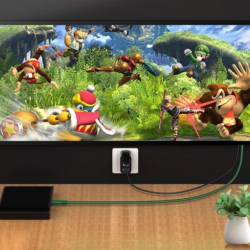 Switch Dock Mini Portable, 1.8M/ 6FT Switch TV Dock, Switch Docking Station with 4K/1080P HDMI Adapter and 100W Charging Port, Dark Green, Not for Switch 2 in Saudi Arabia