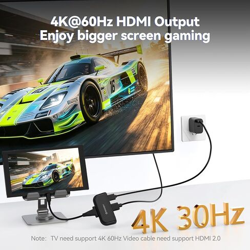 NEWDERY Switch 2 Dock, Portable TV Docking Station with 4K@60HZ HDMI | 100W PD Port, USB-C USB-A Converter 5Gbps, 3-in-1 Travel Dock Compatible with NS/NS 2/Steam Deck/ROG Ally/Legion GO in Saudi Arabia