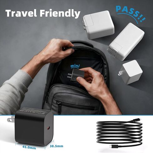 Switch 2 Charger, 60W AC Power Adapter for Nintendo 2/1 | USB-C Cable 5FT/1.5M, PD 3.0 Fast Charging 20V/3A, Dock TV 4K Support, Replacement OEM Switch Charger in Saudi Arabia