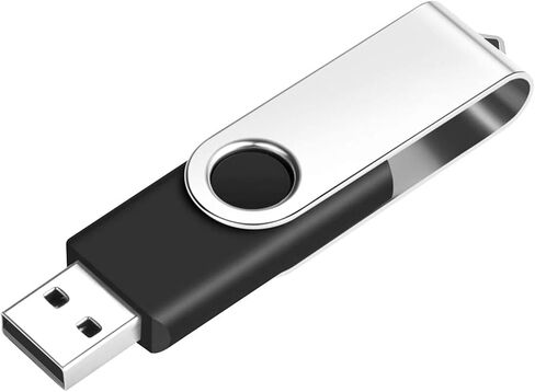 1GB USB2.0 Flash Drive 1PCS EASTBULL FAT32 USB Thumb Drive (Black) | Metal Flash Drive 1GB 360°Swivel USB Drive for Data Storage in Saudi Arabia