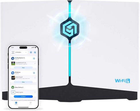HYPEREV AX3000 Gaming Router WiFi Booster for PS5, PC & Consoles – Dual Band WiFi 6 Game Accelerator, Low Ping & Lag Reduction, 2402Mbps, Includes 90-Day GearUP VIP Core Plan in Saudi Arabia