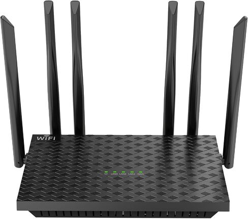 WiFi Router, 6-Antenna High-Gain Router, 802.11 b/g/n Internet Router, Supports Router, Bridge, Repeater and AP Modes for Home Office in Saudi Arabia