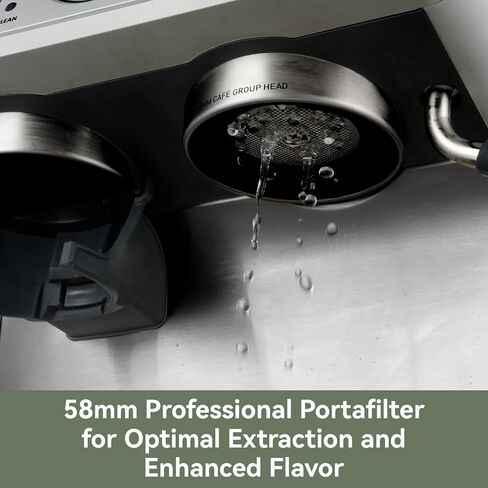 Gevi Dual Boiler Espresso Machine With Built-In Grinder & 58mm Portafilter | Commercial-Grade Dual Boiler Brewer, 31 Grind Levels, Heavy-Duty Steam Wand, Silver Stainless Steel Housing For Home Baristas in Saudi Arabia