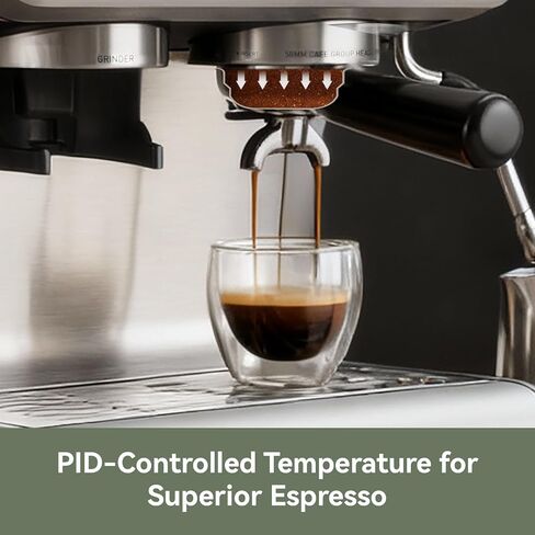 Gevi Dual Boiler Espresso Machine With Built-In Grinder & 58mm Portafilter | Commercial-Grade Dual Boiler Brewer, 31 Grind Levels, Heavy-Duty Steam Wand, Silver Stainless Steel Housing For Home Baristas in Saudi Arabia