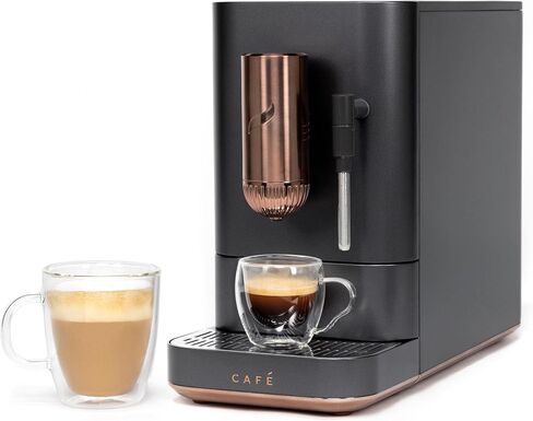 Café Affetto Automatic Espresso Machine + Milk Frother | Built-In & Adjustable Espresso Bean Grinder | One-Touch Brew in 90 Seconds | Matte Black, 1.2 Liter, (C7CEBBS3RD3) in Saudi Arabia